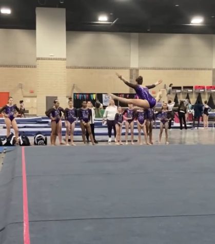 Lena Ungerman performing a recent floor routine. 