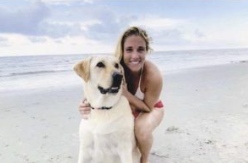 Morgan Rodgers and her dog