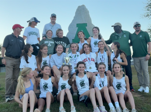 The girls cross country team after region
